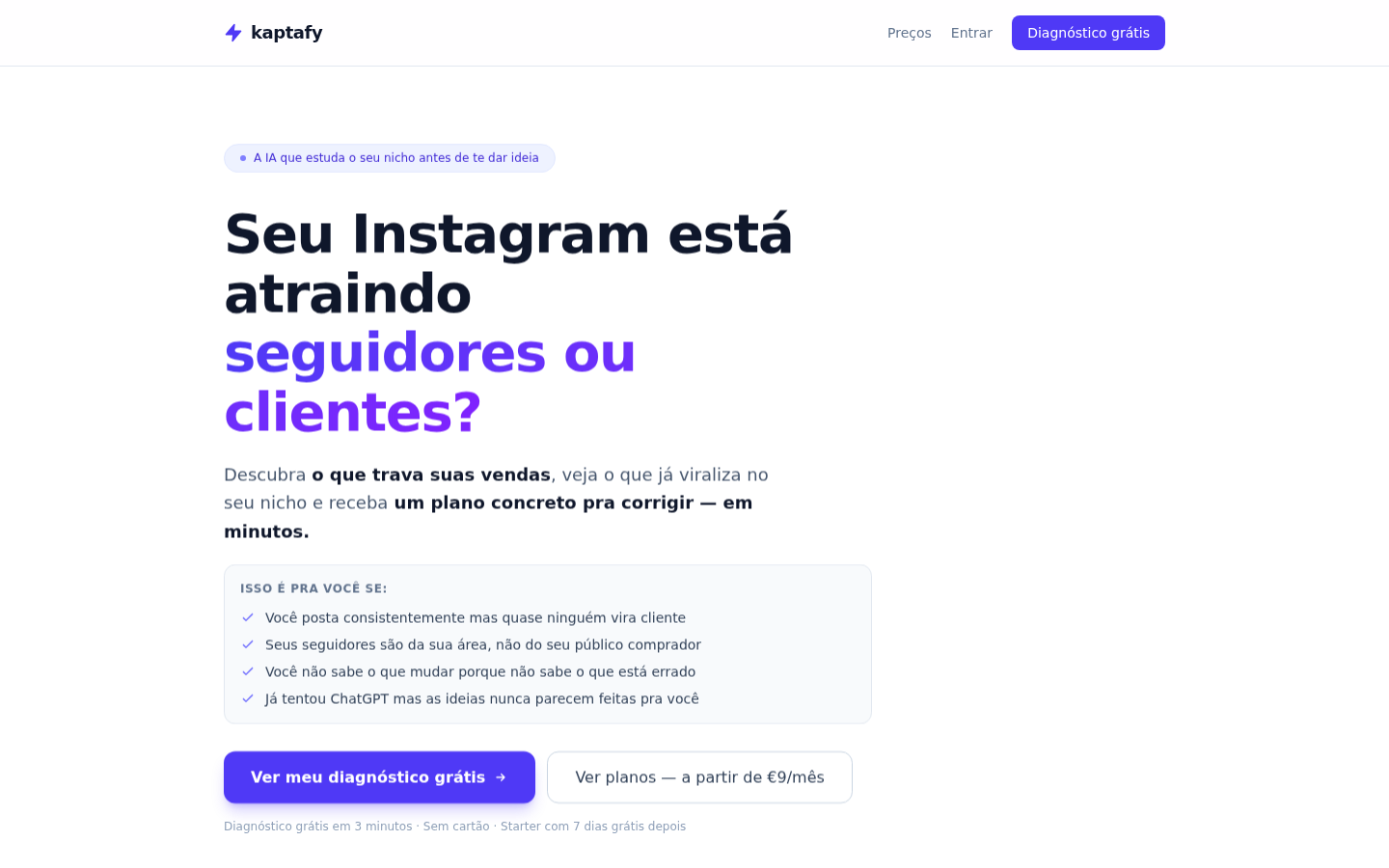 Print do site Kaptafy