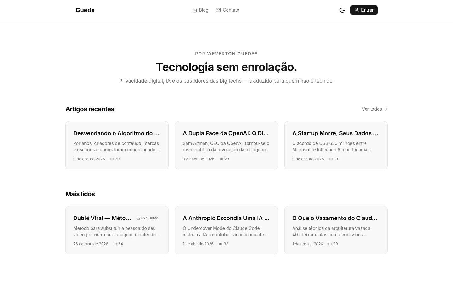 Print do site Guedx