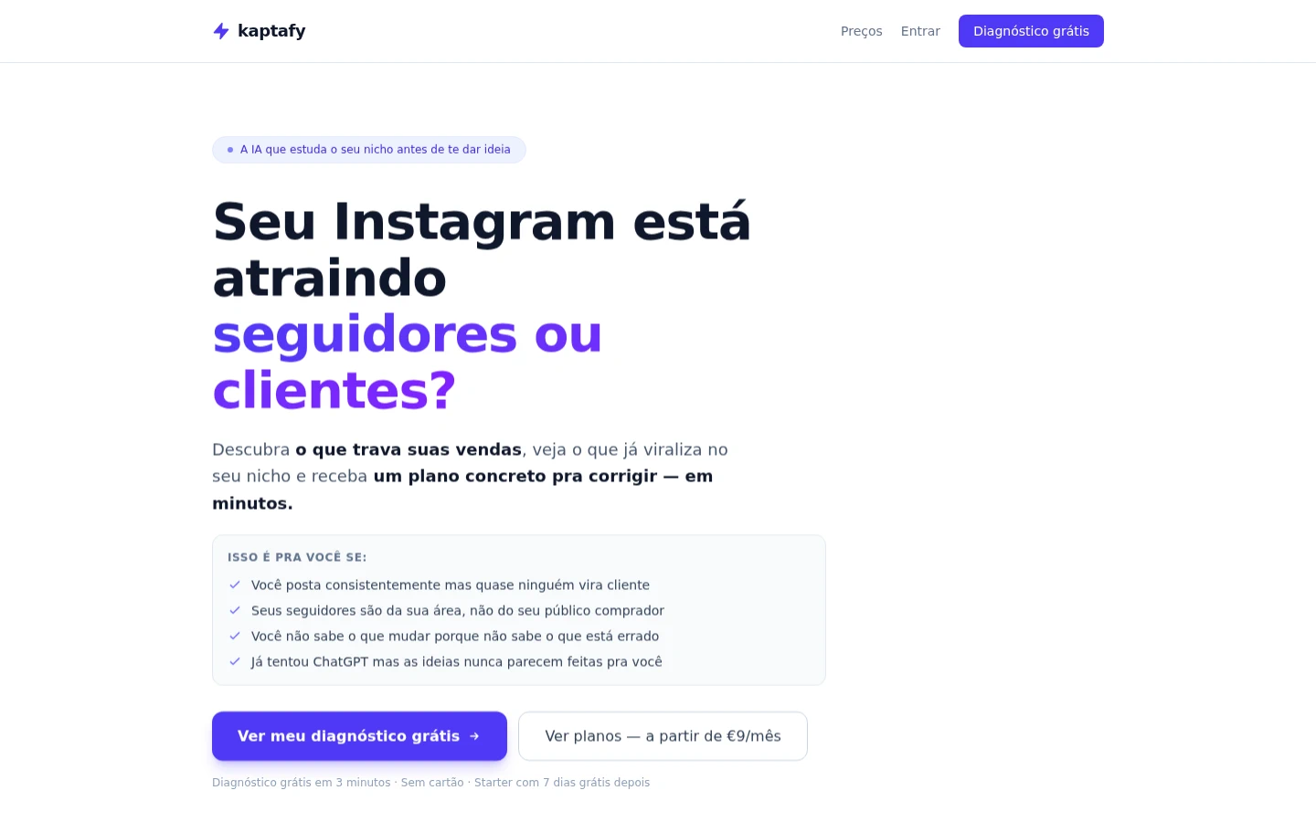 Print do site Kaptafy
